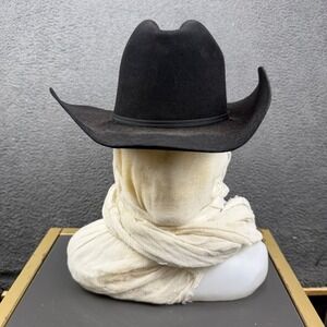 Bailey Western Hat Black 5X Beaver Felt Cattleman Crease Made in Texas USA